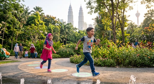 kids playing at the park