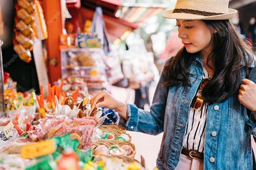 konsumen pelanggan toko warung beli membeli tradisional pasar