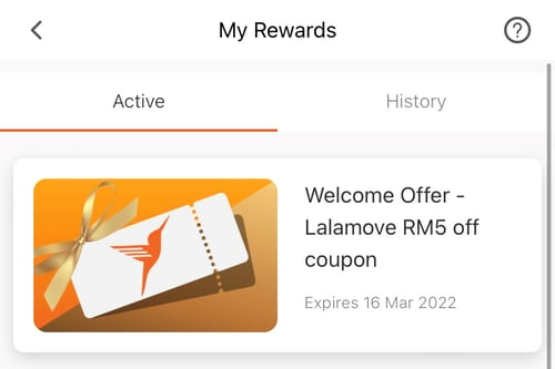 lalamove claimed rewards