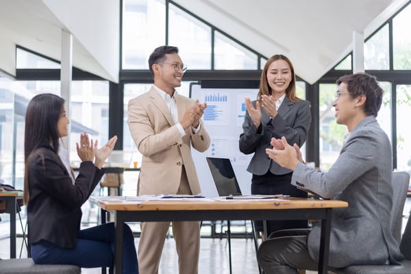 meeting with colleagues