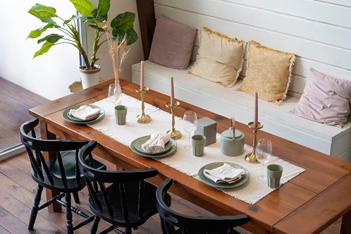 meja makan keluarga furniture kayu
