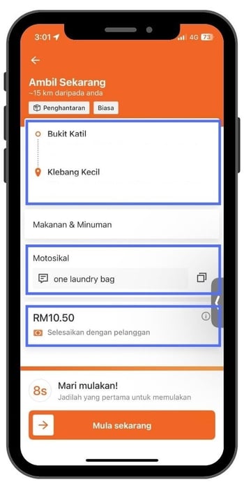 pesanan lalamove