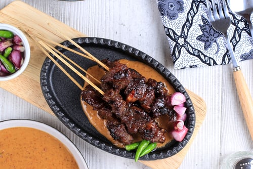 sate kambing makan