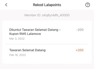 senarai rekod ganjaran lalamove