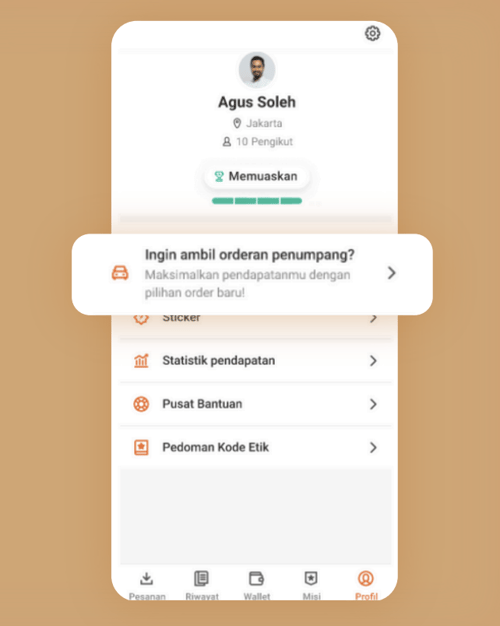 ambil orderan penumpang