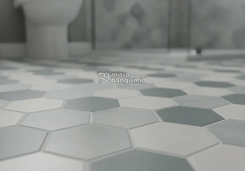 Lantai Kamar Mandi Hexagonal