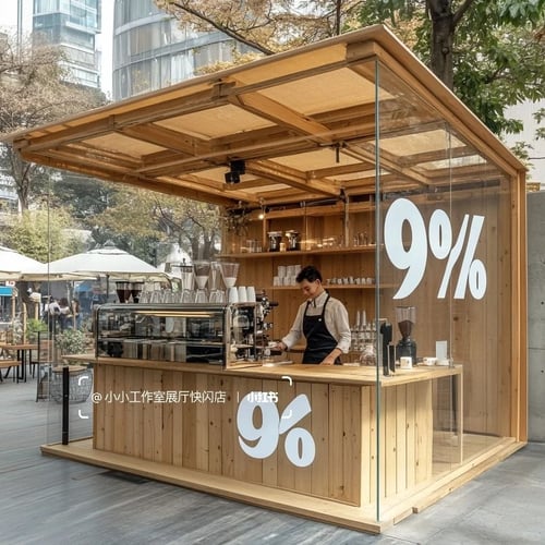 Desain Booth Non-Container dengan Konsep Transparan