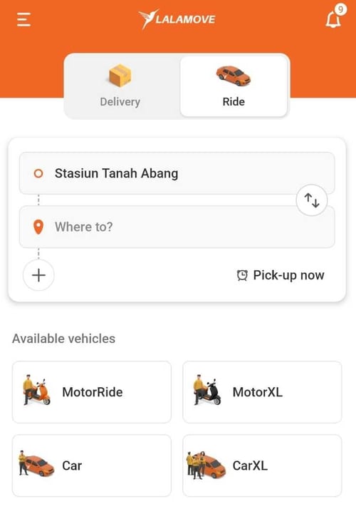 Cara Pesan Lalamove Ride XL