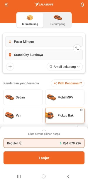 kirim motor