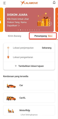 Pilih Jenis Kendaraan 