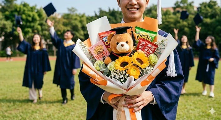 2026 畢業花束推薦-畢業熊花束