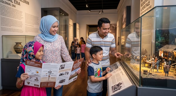 visiting museum with family