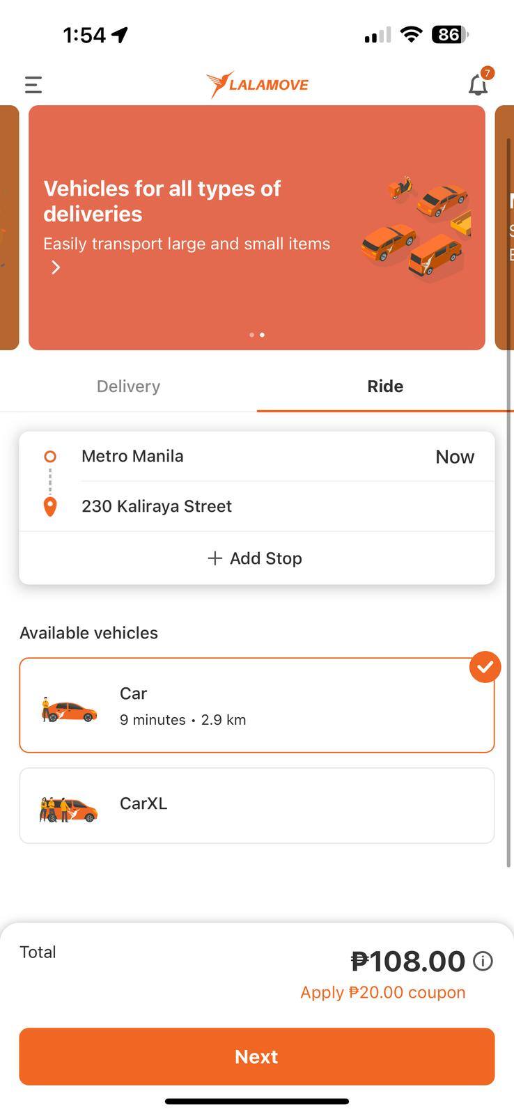 Input your pick-up and drop-off locations, select your preferred vehicle