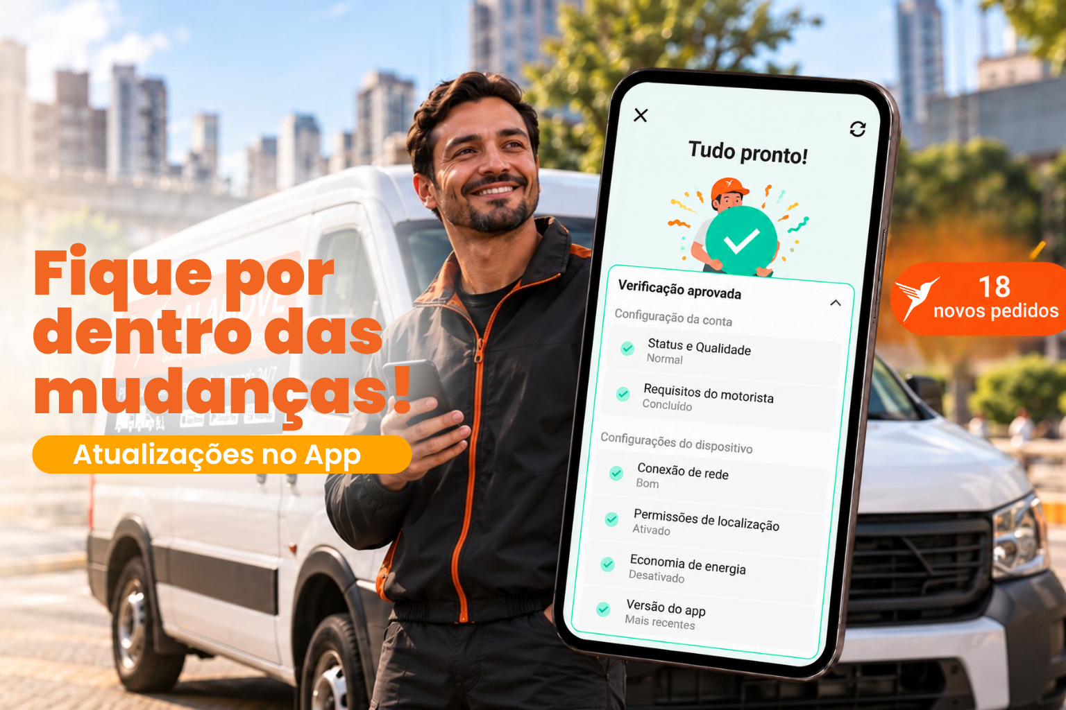 Diagnóstico e botão flutuante