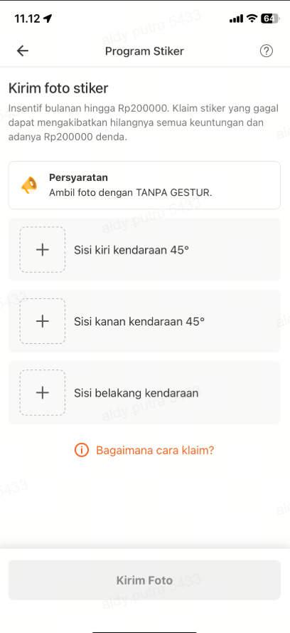 ambil foto kendaraan