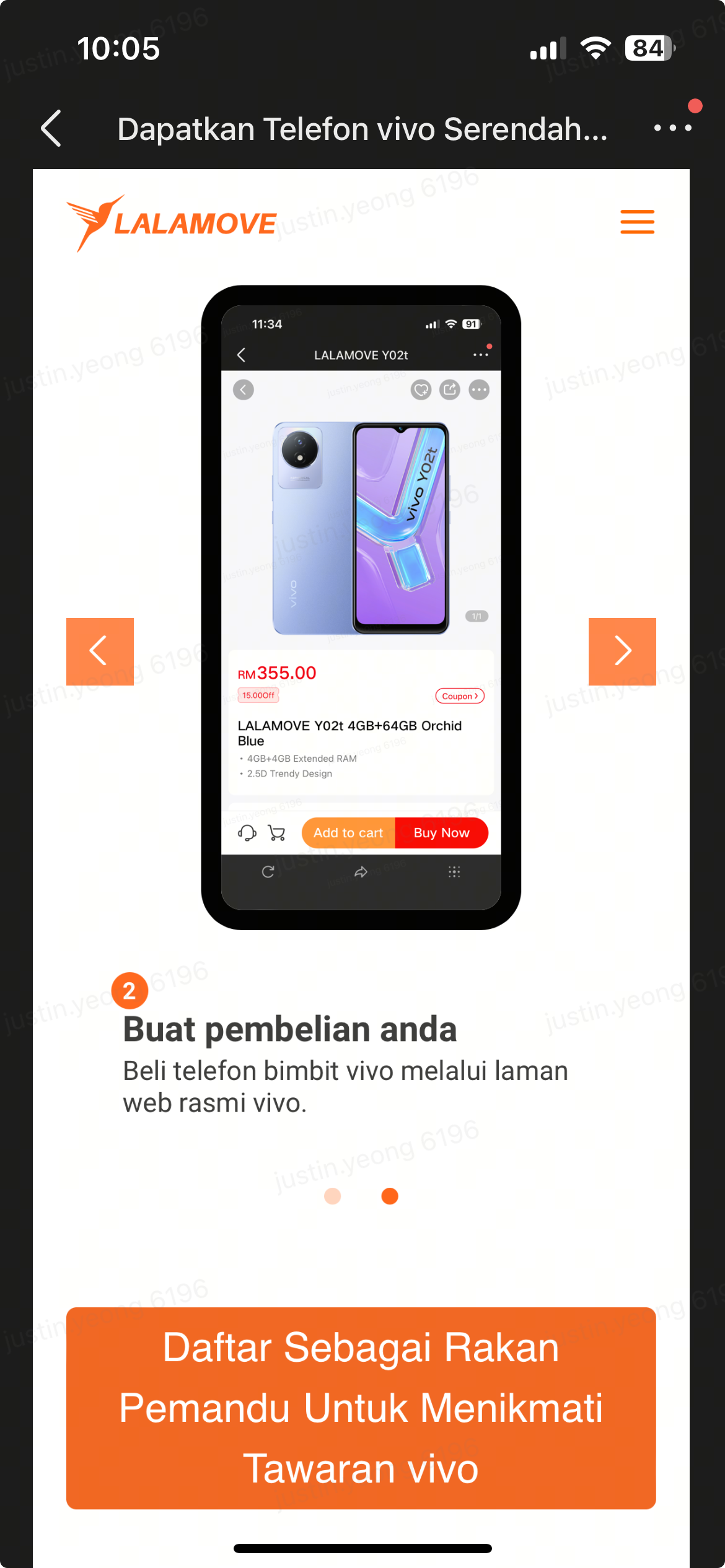 Daftar Sebagai Rakan Pemandu Untuk Menikmati Tawaran vivo-1