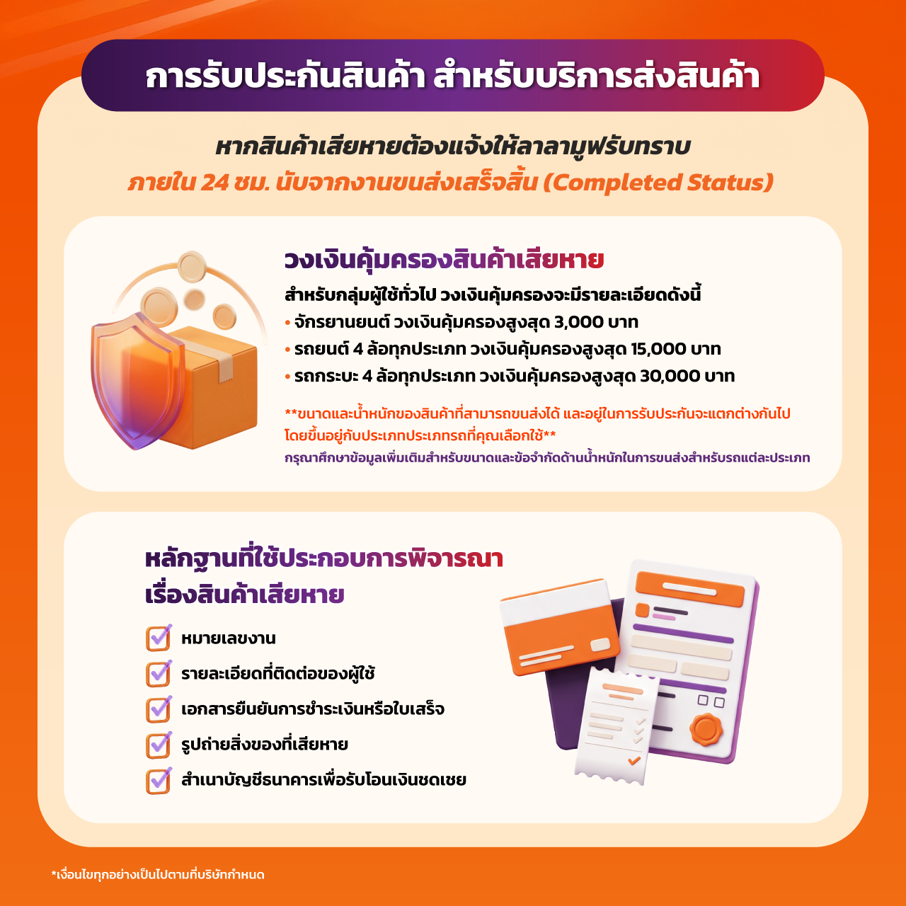 Delivery insurance info Delivery insurance info