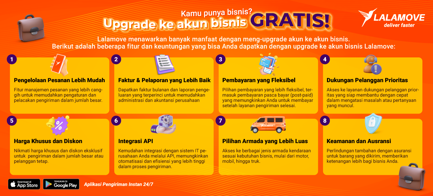 Upgrade Akun Bisnis Lalamove