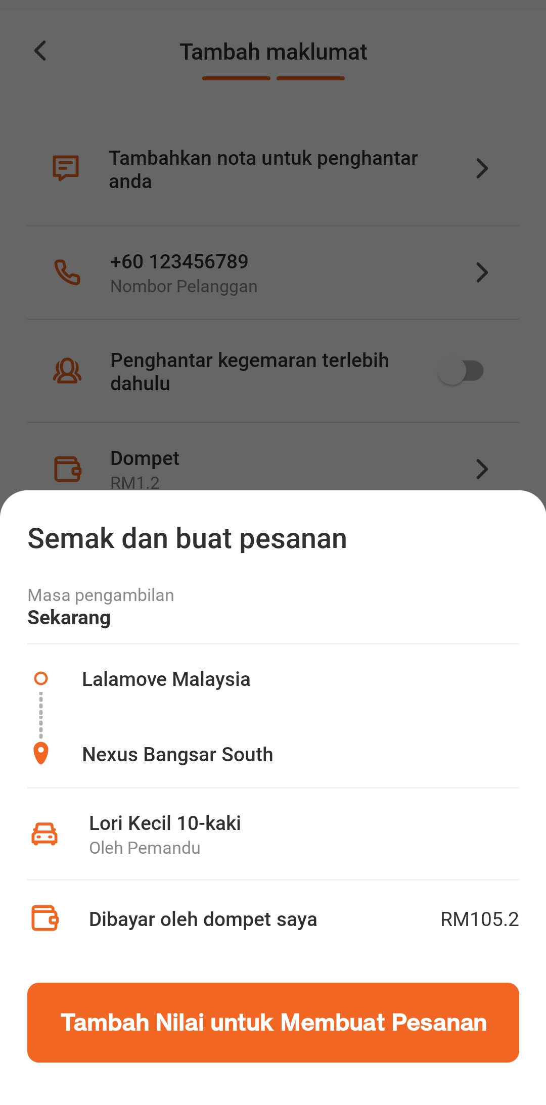 Langkah ketiga aplikasi Lalamove