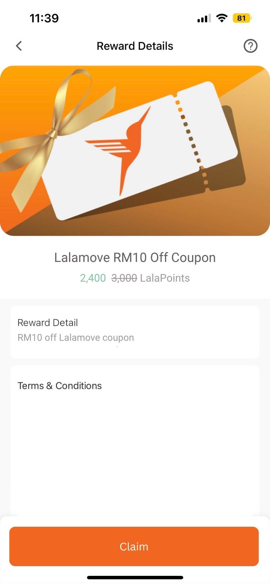 RM10 off Lalamove coupon