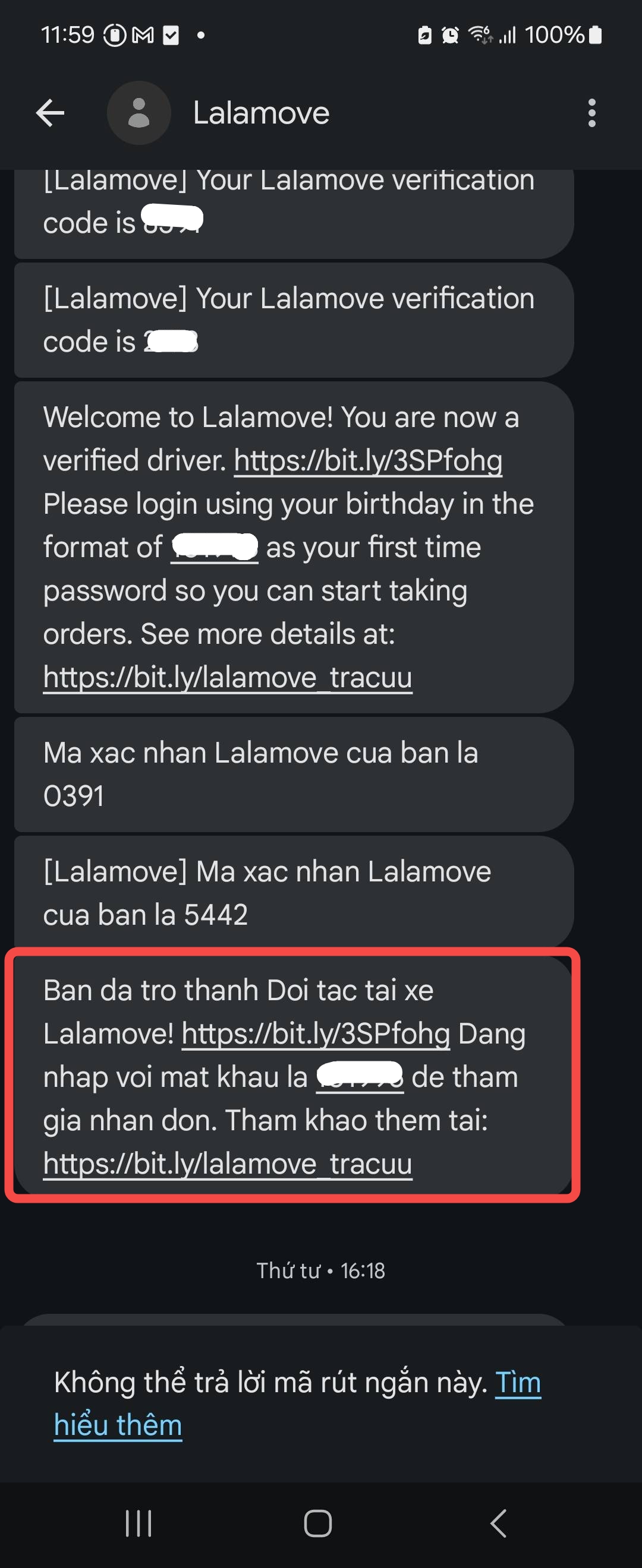 SMS driver