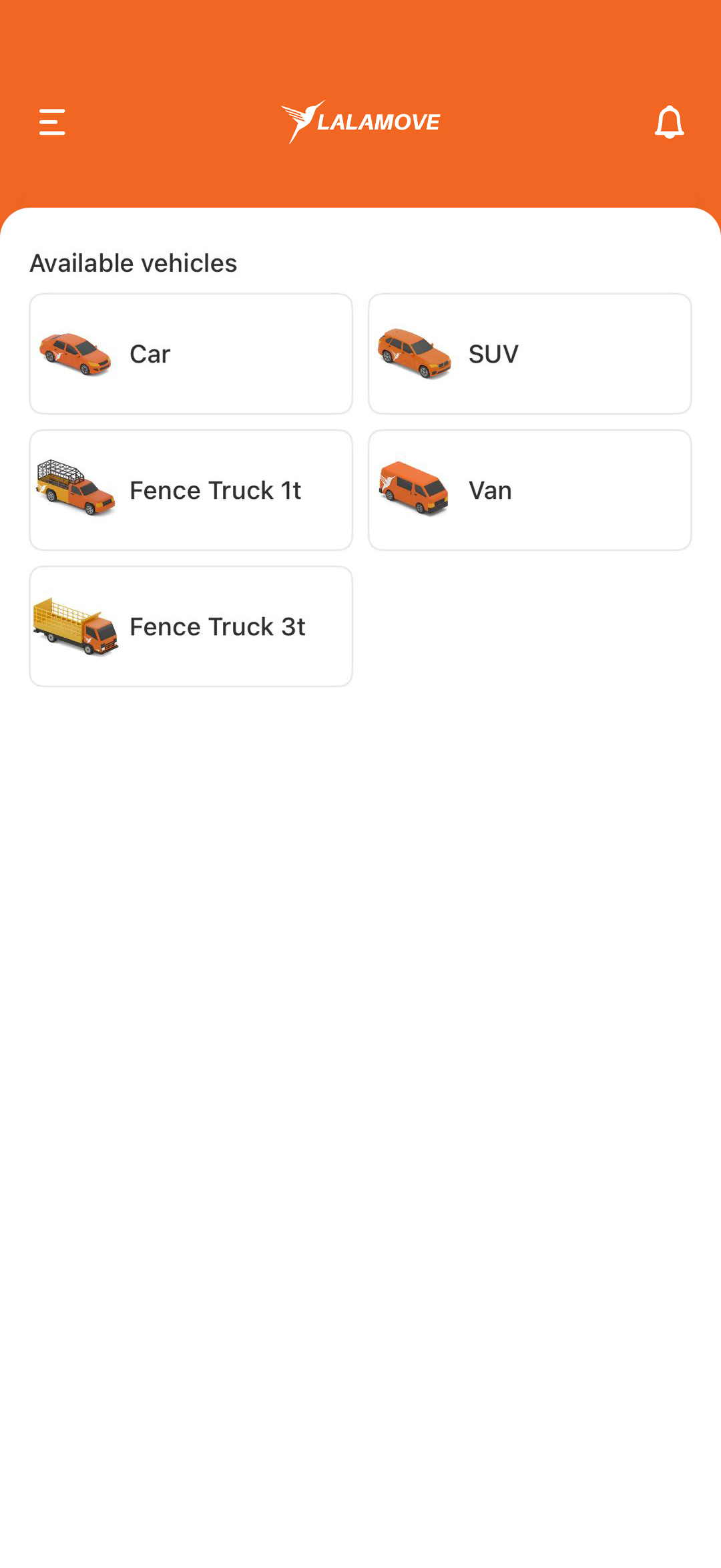 User S3 Choose vehicles