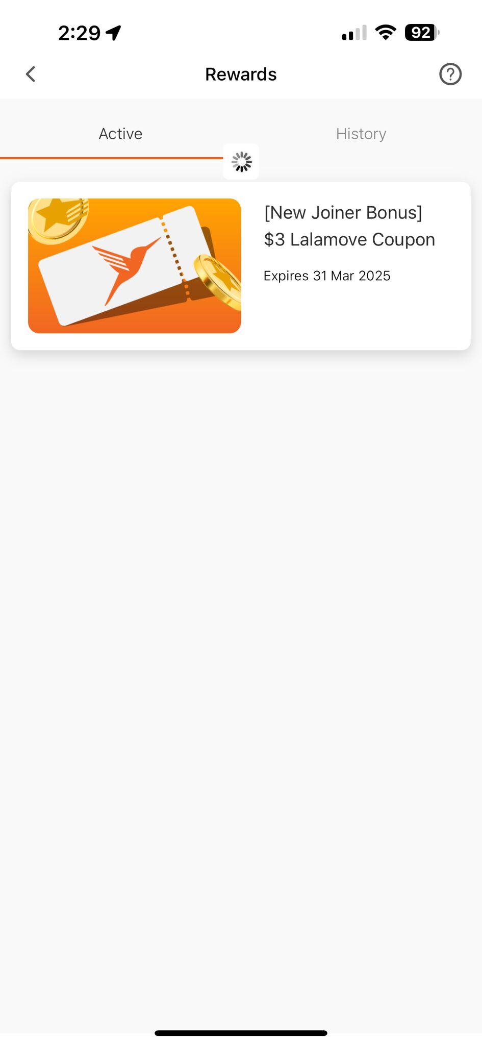 Welcome coupon