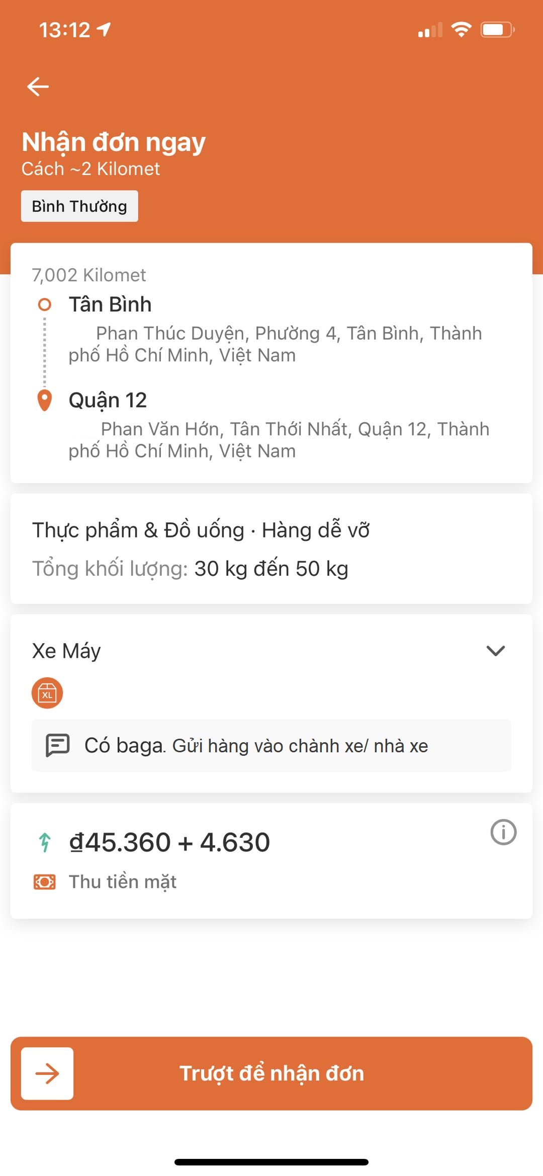 deliver - Chành xe