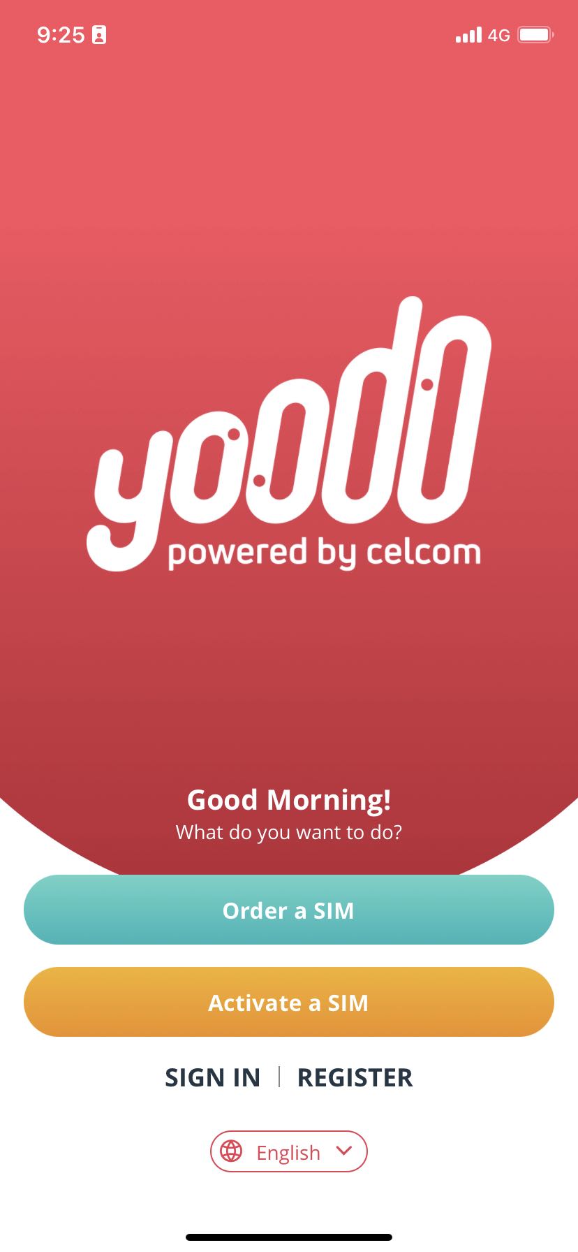 download yoodo app to sign up for an account before ordering a sim to redeem lalamove rewards for drivers