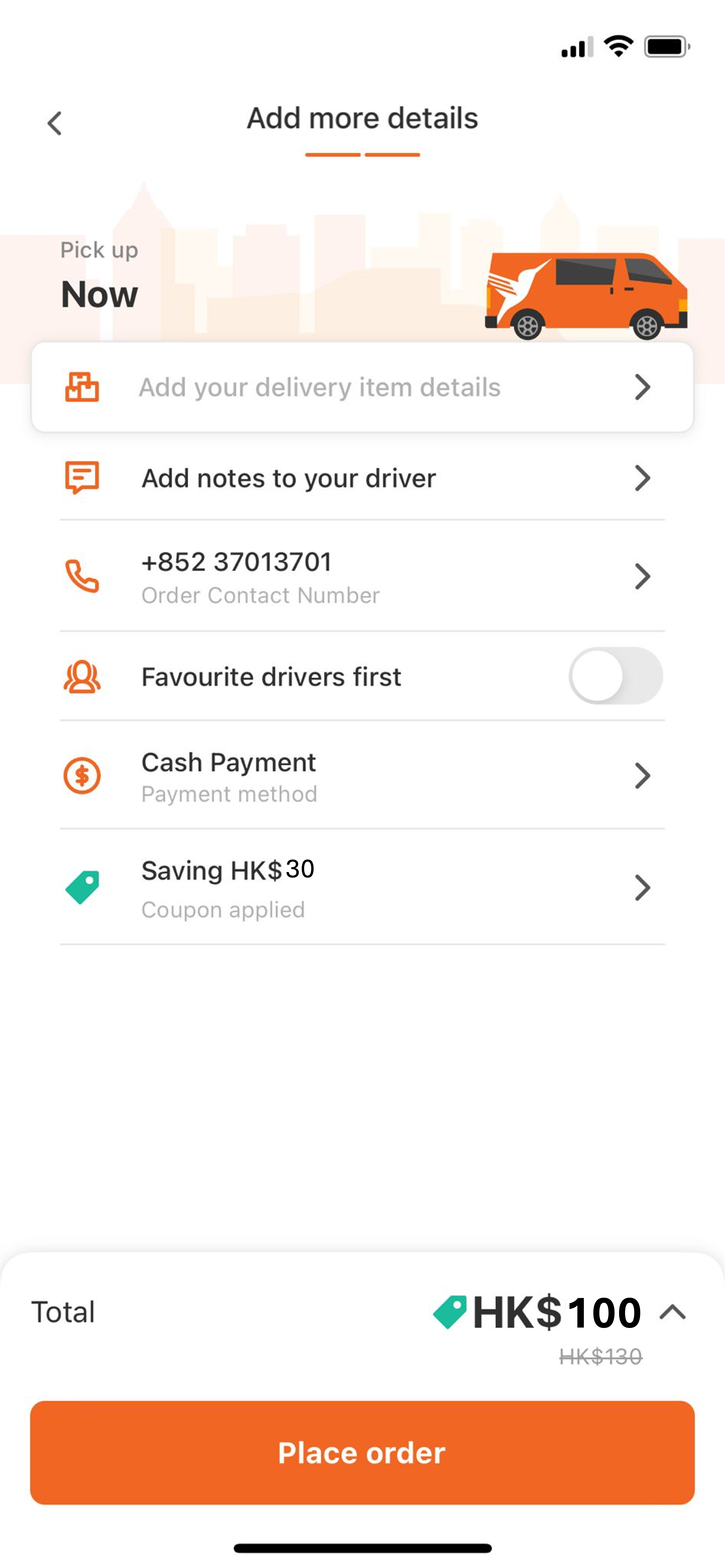 Check the price and now you're ready to go! 