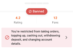 Account is banned