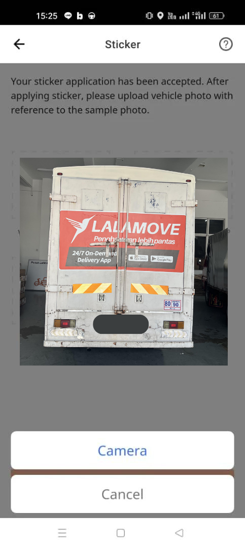 lalamove sticker rear view