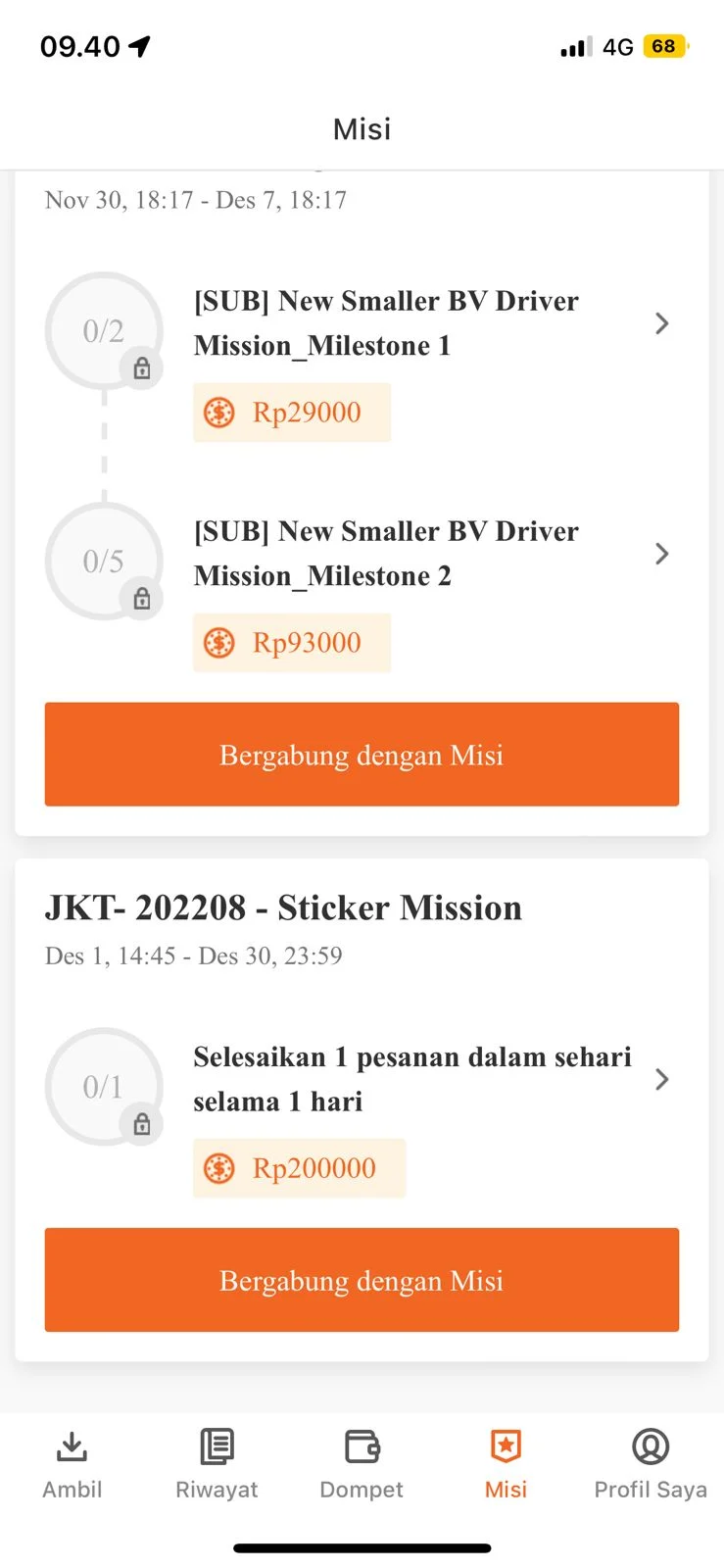 Pilih misi “Sticker Mission”, dan baca syarat dan ketentuan untuk menyelesaikan misi tersebut
