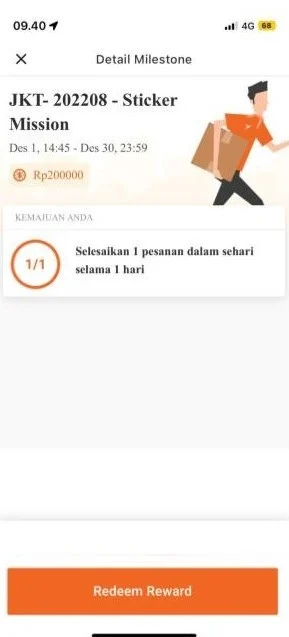 Klik “Redeem” untuk mendapatkan insentif Anda. Tunggu maksimal 2x24 jam.